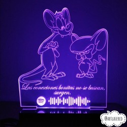 LAMPARA LED PERSONALIZADA PINKY Y EL CEREBRO