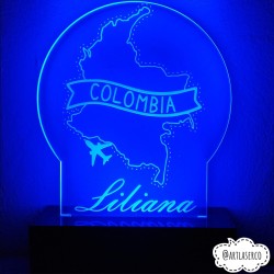 Lampara 3D - Mapa de Colombia
