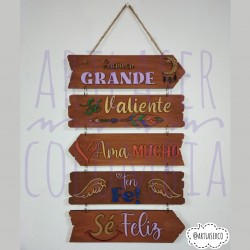 AVISO EN MADERA PARA DECORAR