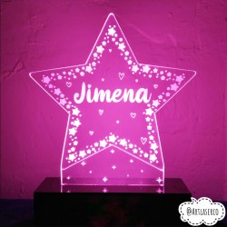 LAMPARA 3D ESTRELLA JIMENA