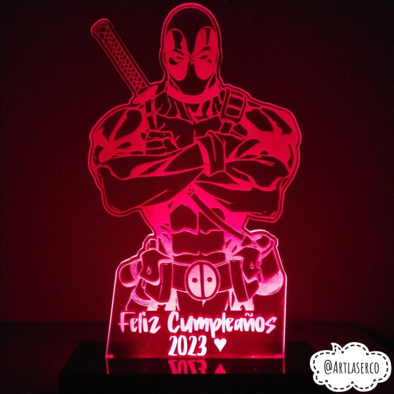 LAMPARA LED DEADPOOL MARVEL