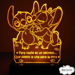 LAMPARA PERSONALIZADA AMOR DE STITCH