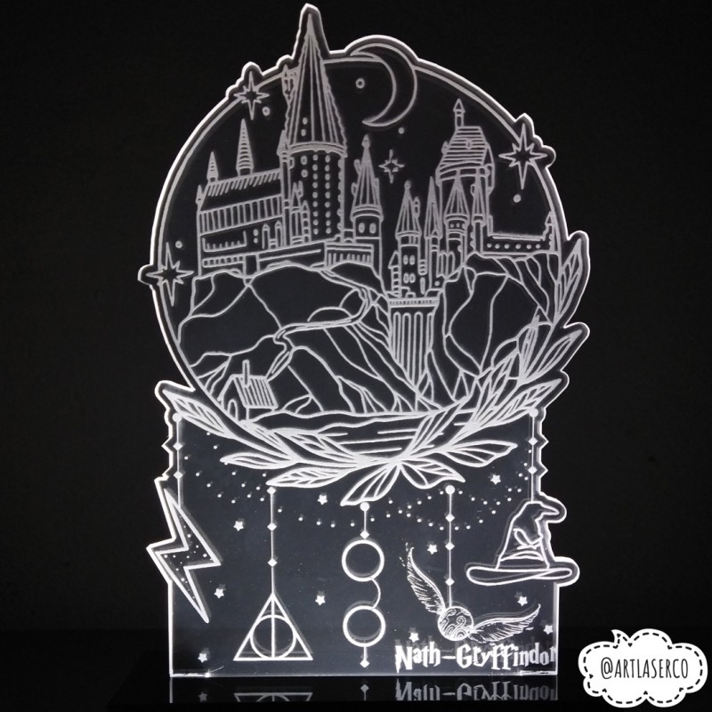 lampara 3d personalizada harry potter