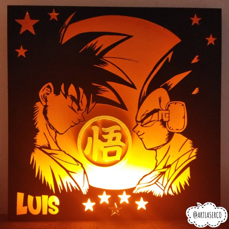 CUADRO LED DRAGON BALL Z