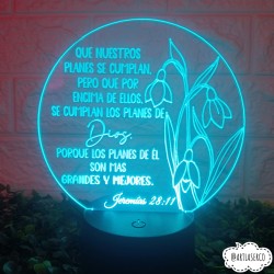 Lampara led promesas y propositos de Dios